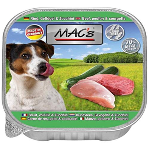 Mac s Hundefutter getreidefrei Rind Geflügel Zucchini 150 g