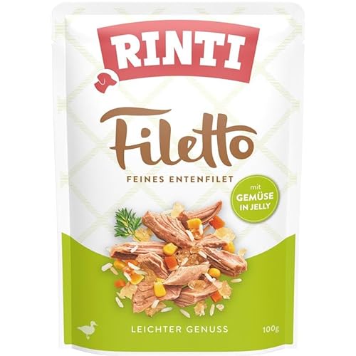 Rinti Filetto Jelly Ente Gemüse 24x 100g Hundenassfutter