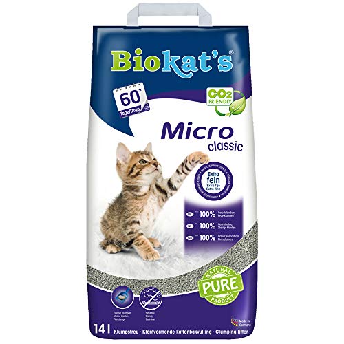Gimborn Biokats Micro Classic im Papiersack 14 l Katzenstreu Klumpstreu