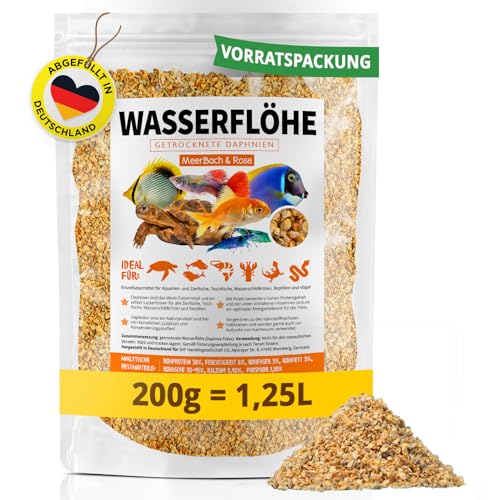 Wasserflöhe getrocknet 1 25L entspricht 200g Zierfischfutter Aquarium Daphnien Fischfutter Aquarium Zierfutter für Fische