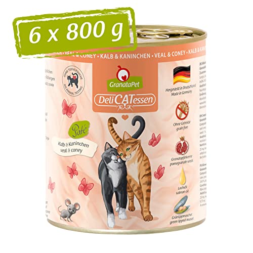  Kalb Kaninchen Nassfutter Feinschmecker Futter 6x 800 g