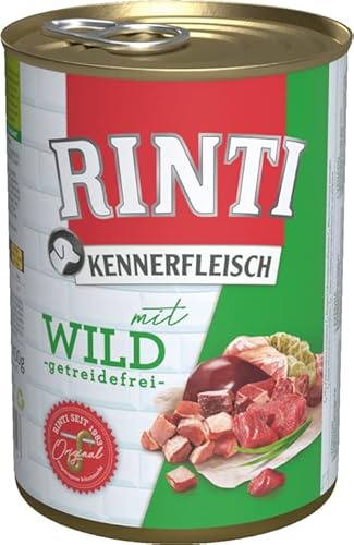 Rinti Hundenassfutter Kennerfleisch mit Wild 6x400g