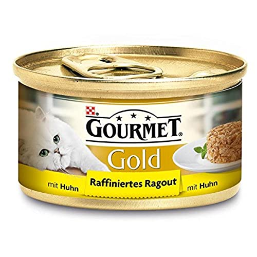 Gourmet Gold Raffiniertes Ragout Huhn 12x85g Katzenfutter
