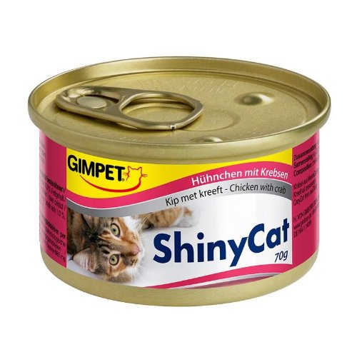  ShinyCat Hühnchen mit Krebsen 24x 70g Katzenfutter Feinschmecker