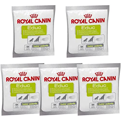 Royal Canin Educ 5er Pack 5 x 50 g Ergänzungsfuttermittel für Hunde Kalorienarme Belohnung zur Erziehung und Training Mit Vitaminkomplex zur Unterstützung der Zellen