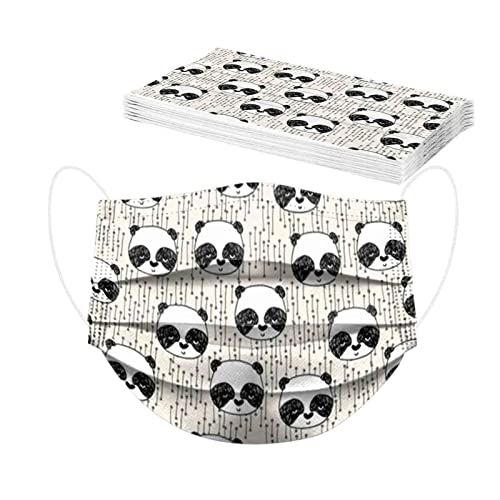 10 stück Mädchen Jungen Disposable Mundschutz Masken Kinder 3-lagig Atmungsaktiv Panda Motiv Disposable Non-Woven Mundmaske Multifunktionstuch Bandana Halstuch Schals 95sCloud666 B 10PCS