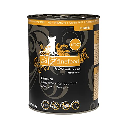  Purrrr Känguru Monoprotein N 107 für ernährungssensible 70% 6x 400g Dose