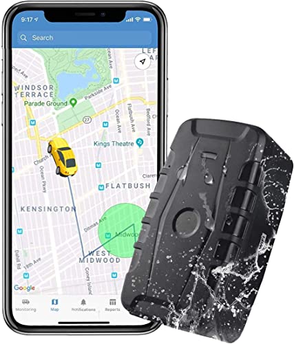 GPS Tracker Ohne Abo 240 Tage Lange Standby-Zeit GPS Tracker Auto mit kostenlose Apps Stark Magnetisch und Wasserdicht GPS Autofinder Weltweite Echtzeit Ortung Motorräder Autos Lastwagen