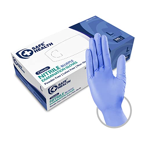 Safe Health Nitrilhandschuhe Größe L Blueple 100 stück Violett Blau Nitril Pulverfrei Latexfrei Lebensmittel Handschuhe Einweghandschuhe Einmalhandschuhe