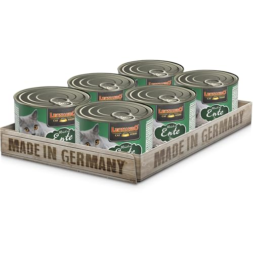  6x200g Ente Getreidefreies für Feuchtfutter Alleinfutter aus der Dose