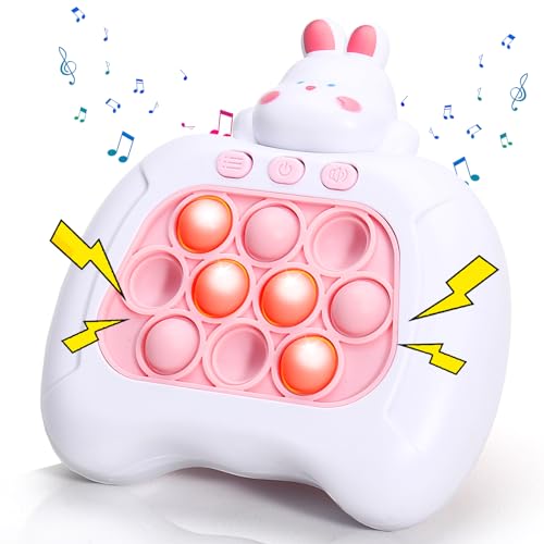 GFORI Fast Push-Spiel Pop it-Spiel für Kinder Fidget Toys Interaktives Quick Push-Bubble-Spiel Handheld-Puzzle Pop-it-Elektronisches Spiel für Kinder Erwachsene das Stress abbaut Kaninchen