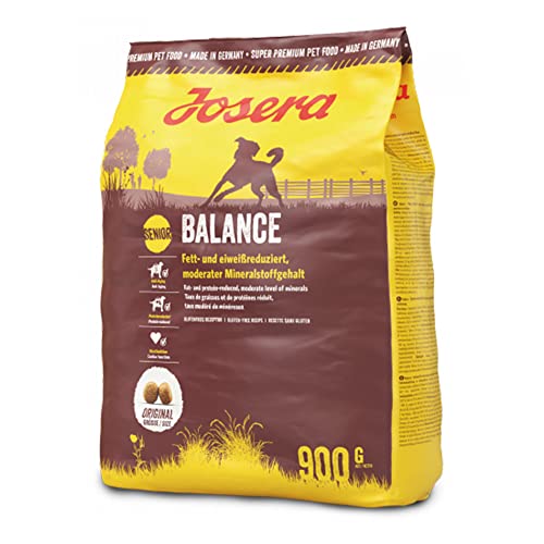 Josera Balance 1 x 900g Hundetrockenfutter fett-und eiweißreduziertes Hundefutter für Senioren glutenfrei Super Premium Trockenfutter für ältere Hunde 1er Pack