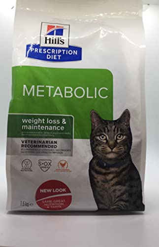 Hills Prescription Diet Metabolic Katzenfutter zur Gewichtsreduktion Huhn Trockenfutter 1 5 kg Beutel Gewichtsverlust- und Pflege-Nahrung
