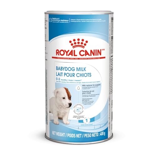 Royal Canin Babydog Milk 4 x 100 g Welpen Milch in Pulverform Zur Unterstützung des Verdauungssystems Angepasster Laktosegehalt Enthält hochverdauliche Proteine