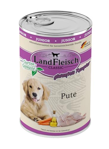 Landfleisch Dog Classic Junior Pute mit Gartengemüse 6X 400g