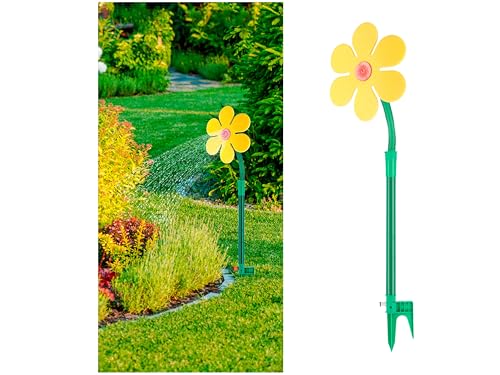 Gartensprinkler Blume Sonnenblume gelb H105cm Erdspieß Sprinklerblume Bewässerung Garten Beet