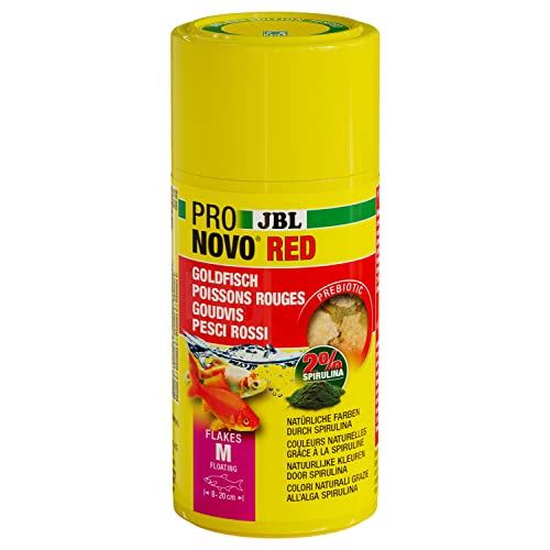 JBL PRONOVO RED FLAKES Hauptfutter für Goldfische von 8-20 cm Fischfutter-Flocken Größe M 100 ml