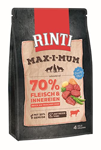 Rinti MAX-I-Mum Rind Gemüse 1 x 4 kg getreidefrei für ausgewachsene Hunde