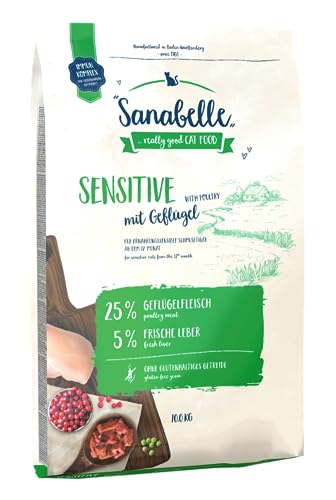 Sanabelle Sensitive mit Geflügel 1er Pack 1 x 10 kg Packung - Katzenfutter