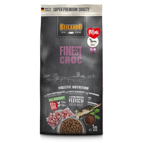 Belcando Finest Croc Hundefutter Trockenfutter für kleine mittlere Hunde Alleinfuttermittel für ausgewachsene Hunde ab 1 Jahr 1 kg neu