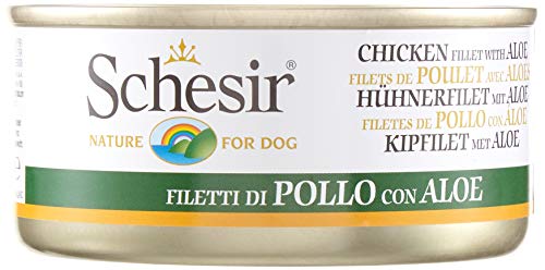 SCHESIR DOG In gelatina con filetti di pollo e aloe 150gr Mangimi umidi per cani