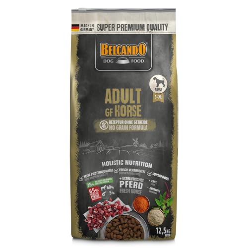 Belcando Adult GF Horse 12 5kg Hundefutter Trockenfutter ohne Getreide mit Pferd Alleinfuttermittel für ausgewachsene Hunde Aller Rassen ab 1 Jahr