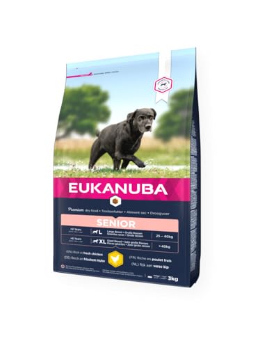 Eukanuba Ausgereiftes Hundefutter für große Hunde reich an frischem Huhn für den optimalen Körperzustand Ihres Hundes 12 kg Verpackung kann variieren