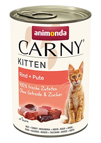 animonda Carny Kitten für Junge Dose für Junge Rind Pute 12x g