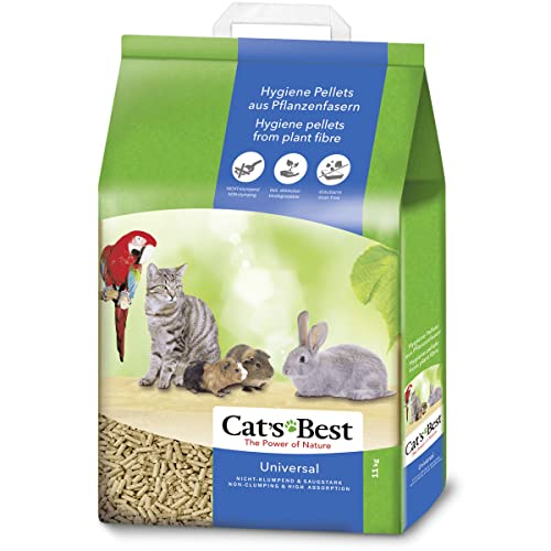 Cat s Best Universal 100 % pflanzliche Kleintierstreu nicht klumpende Pellets Pflanzenfasern fÃ¼r Katzen und andere Kleintierrassen 11kg 20 l