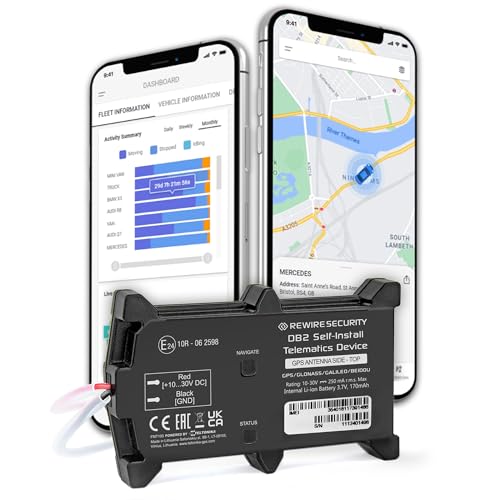 GPSLive DB2 GPS Tracker Auto Motorrad Wohnmobil KFZ Made in EU Einfache Installation Livetracking mit App Keine SIM benötigt GPS Auto Tracker GPS Sender Peilsender Auto GPS Tracker