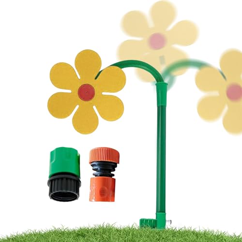 Daisy Sprinkler Für Hof - 720 Draaibare Daisy Watersproeier - Tanzende Blume Rasensprinkler - Beweglich Sprinkler Blume Spritzblume Garten - Rasensprenger Kinder Mit Erdspieß