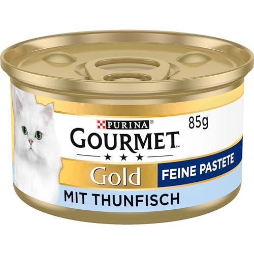  PURINA Gold Feine Pastete Katzenfutter nass mit Thunfisch 12er Pack 12x 85g