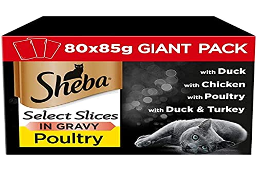 Sheba Katzenfutterbeutel für ausgewachsene Katzen 80 Stück 85 g