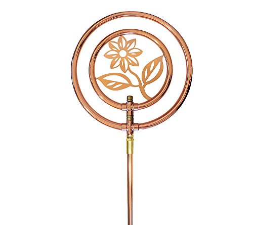 Aquafix Blume Rotierend Kupfer mit Erdspieß Kreisregner Wasserspiel