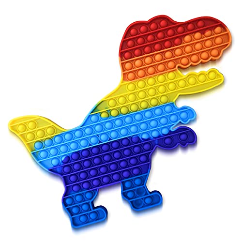 NAUC Reisespiel Antistress Beruhigung Bubbles Push up Kids Stressabbau Erwachsen Silikon Form Dinosaurier 43x 33.5 cm