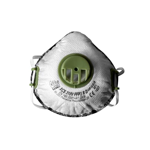 Oxyline 8x XCS 310 V FFP3 R D wiederverwendbare Atemschutzmaske Staubmaske Atemmaske Schutzmaske mit Ventil neuentwickelt mit Aktivkohlefilter und extra Dichtlippe