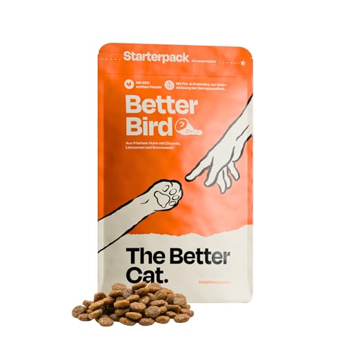 The Better Cat Super Premium Trockenfutter für Katzen Getreidefreies Katzenfutter Trocken Hoher Fleischanteil Ohne Zucker Mit Probiotika 400g Huhn