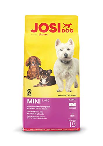 JosiDog Mini 1 x 18 kg Hundefutter für kleine Rassen Premium Trockenfutter für ausgewachsene Hunde powered by JOSERA 1er Pack