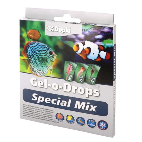 Dupla Zierfischfutter Gel-o-Drops Special-Mix - 12x 2 g - Fischfutter aus 50% Artemia 25% Mysis und 25% Krill