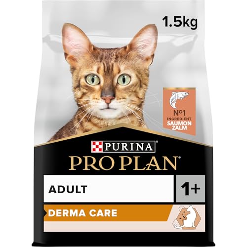 PURINA PRO PLAN Adult 1 Derma Care Reich an Lachs Trockenfutter Katze Beutel mit 1 5 kg