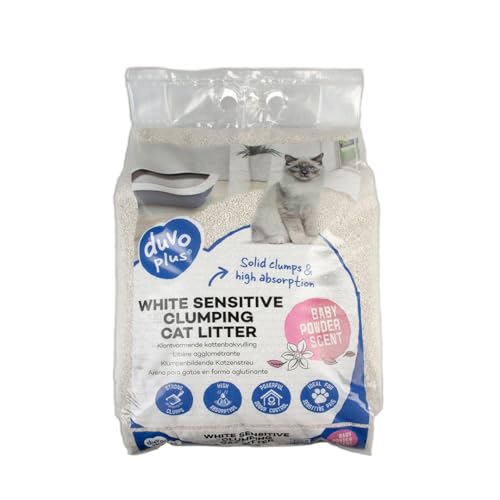 Duvo Katzenstreu White Sensitive Babypuder 12KG