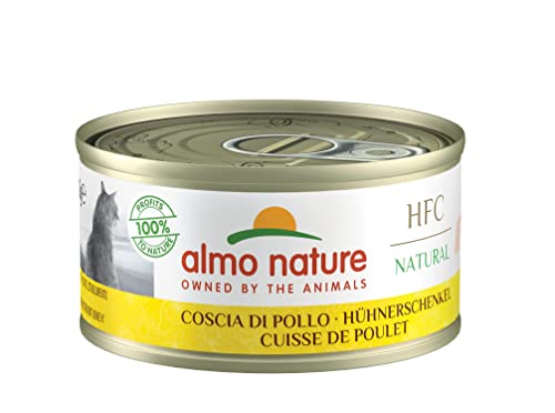 almo nature HFC Natural Katzenfutter nass -Hühnerschenkel 24er Pack 24 x 70g