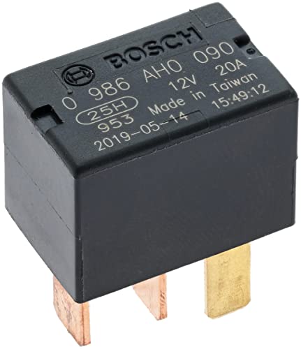 Bosch 0986AH0090 Micro-Relais 12V 20A IP5K4 Betriebstemperatur von -40 bis 125 Schließer-Relais 4 Pins