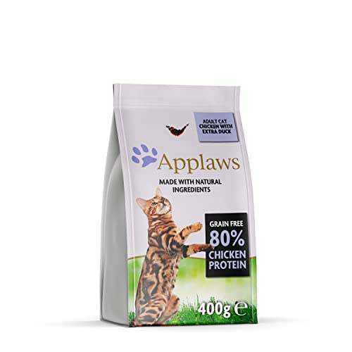 Applaws Katzentrockenfutter Adult Erwachsene - Huhn mit Ente getreidefrei und komplett 6 x 400g