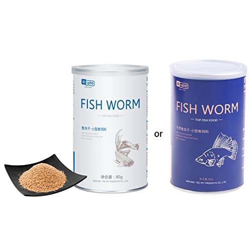 1 Dose 500 1280 ml Fischwurm Aquarium Fischfutter Natürliche Leckereien High Protein Angelköder für tropische Fische Guppy Gesundheit Fütterung Lebensmittel