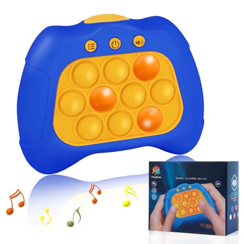 Puzzle Spiel Pop-It Elektronischer Whack Mole Spiel Pop-It Pro Light Up Game Bubble Sensory Squeeze Toys Geschenk für Kinder - Blau