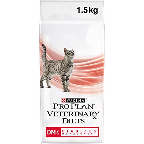 Pro Plan Veterinary Diets DM Diabetes Management Katze 1 5 kg Diätetisches Alleinfuttermittel für ausgewachsene Katzen Trockenfutter zur Regulierung der Glucoseversorgung