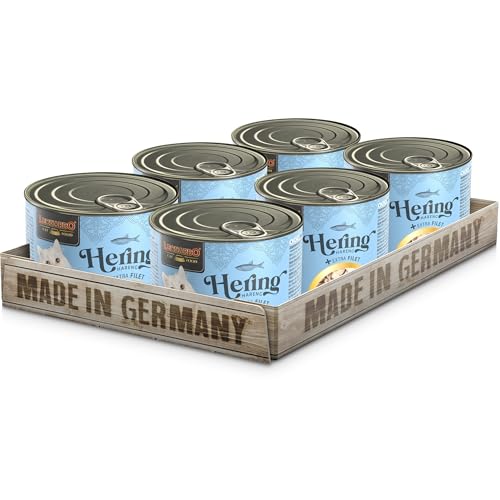 LEONARDO Hering extra Filet 6 x 200g Hering extra Truthahnfilet Nassfutter mit extra Filet Getreidefrei mit extra hohem Fleischanteil