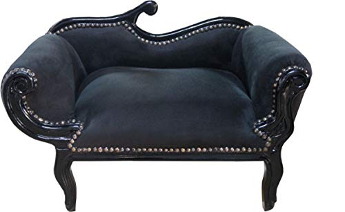 Casa Padrino Barock Chaiselongue Sofa Schwarz Schwarz Hundebett   Limited Edition