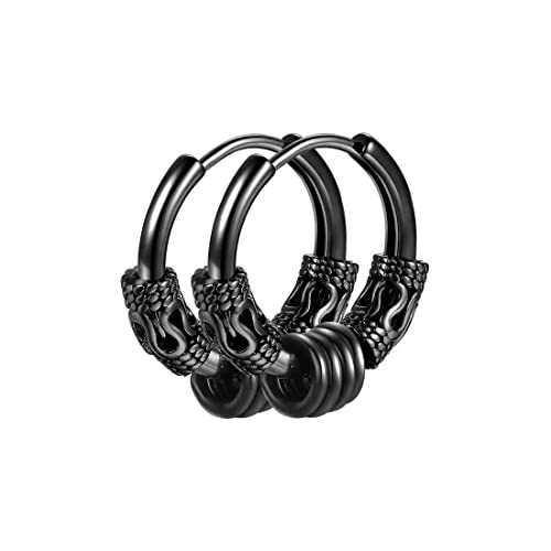 Clyhon Medizinischer Vintage Perforierter Knorpelschmuck Ohrring Geeignet und Frauen Punk Hip Hop Hypoallergen
